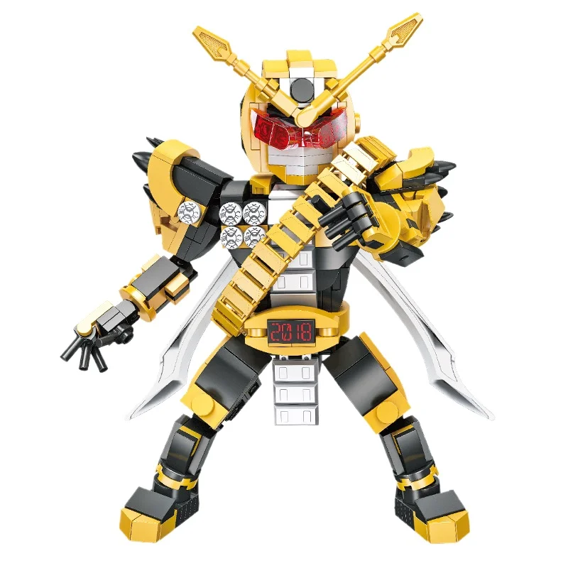 

New Golden Warrior Assembled Building Blocks Movable Robot Warrior Children's Holiday Gift Boy Educational Toy Action Figure