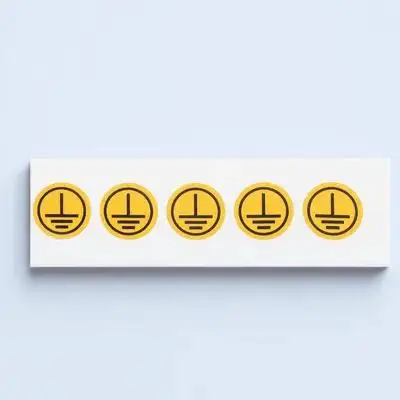 

Warning Stickers Electrical Labels Ground Machinery Grounding Symbol Protective Earth Pet