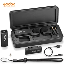 Godox MoveLink Mini LT UC Wireless Microphone 2.4GHz Transmitter Receiver Lavalier Mic for iPhone Type-C Smartphone DSLR Camera