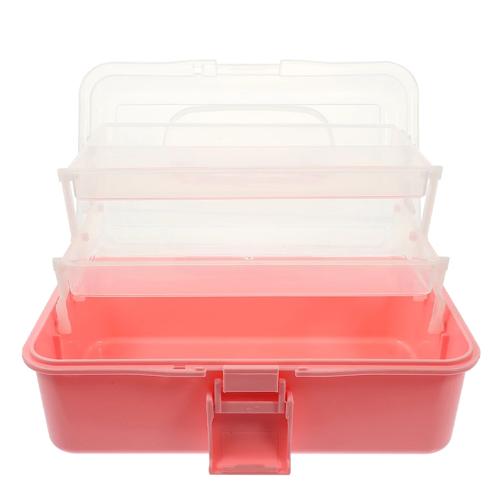 

Storage Box Reusable Case Office Tool Organizer Desktop Household Plastic with Handle