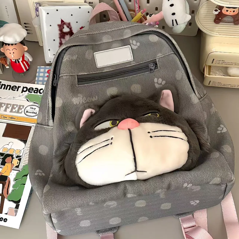 กระเป๋าเป้ตุ๊กตาแมวลูเซอร์ 36 ซม. จาก The Aristocats พร้อมซิปหลายชั้น จุหนังสือได้เยอะ เหมาะสำหรับเดินทาง นักเรียน ของขวัญวันเกิด