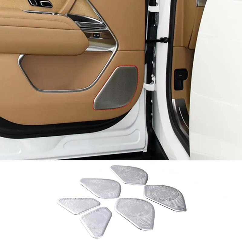 

For Land Rover Range Rover Vogue 2023 Car Door Audio Speaker Decor Cover Loudspeaker Trim Sticker Stainless steel Accessories