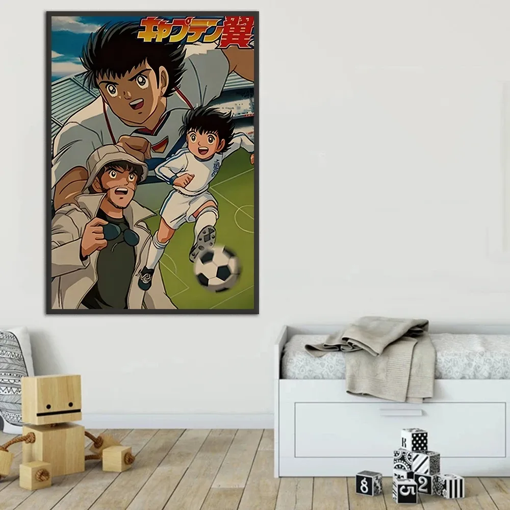 Anime Captain Tsubasa Canvas Poster Painting Football Cartoon Character Wall Art Picture Print Bedroom Home Living Decor Prints