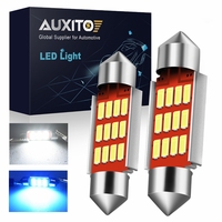 AUXITO 2Pcs Canbus C5W C10W Festoon LED 31mm 36mm 4010 SMD Car Interior Lights Dome Reading License Plate Lights 12V White Blue