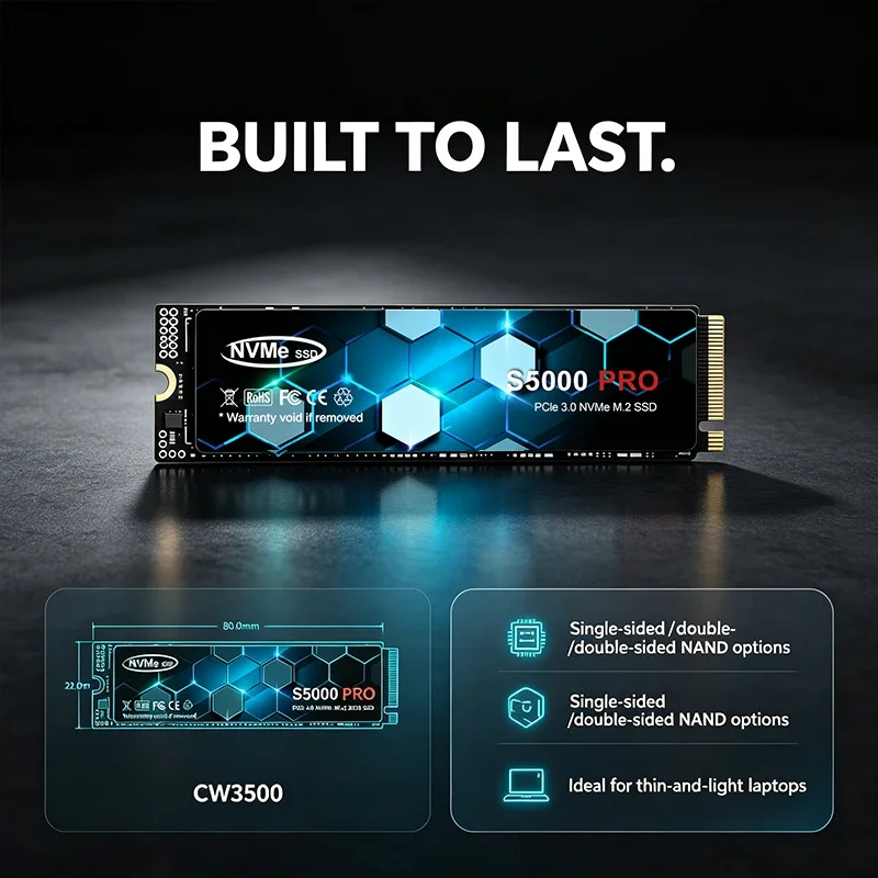NEW S5000 PRO M.2 SSD Hard Disk 500GB 4TB High Speed NVMe M2 SSD PCIe 3.0 Internal Solid State Drive For Laptop Desktop PC