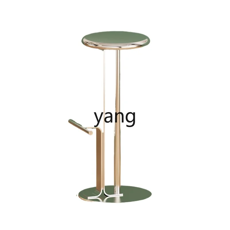 

Yjq Outdoor High Leg Bar Stool Designer Household Stainless Steel Light Luxury Outdoor Bar Outdoor Bar Stool