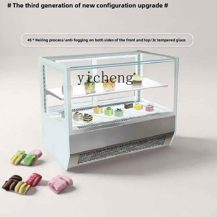 

ZZ Small Desktop Cake Display Refrigerated Showcase Commercial Air-Cooled Dessert Mousse Cabinet Bar Fresh-Keeping