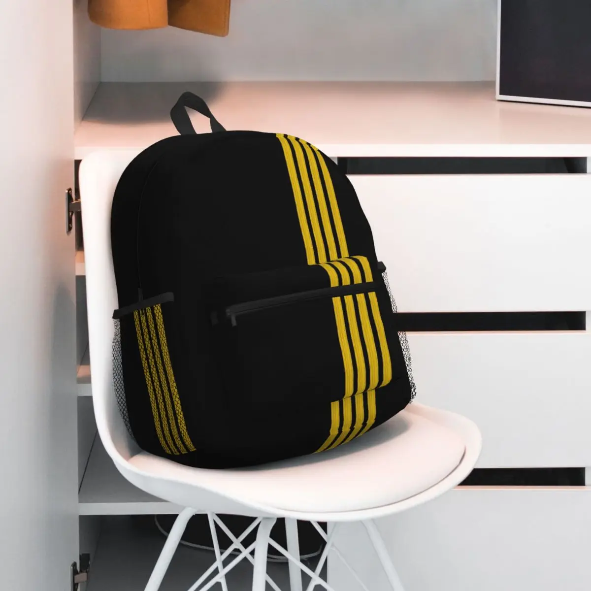 Aviation Airplane Pilot Captain Stripes Epaulettes Backpack Student BookBag Kids School Bag Computer Shoulder Bags for Men Women