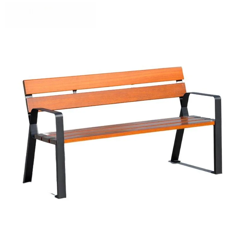 Outdoor bench, stainless steel back seat
