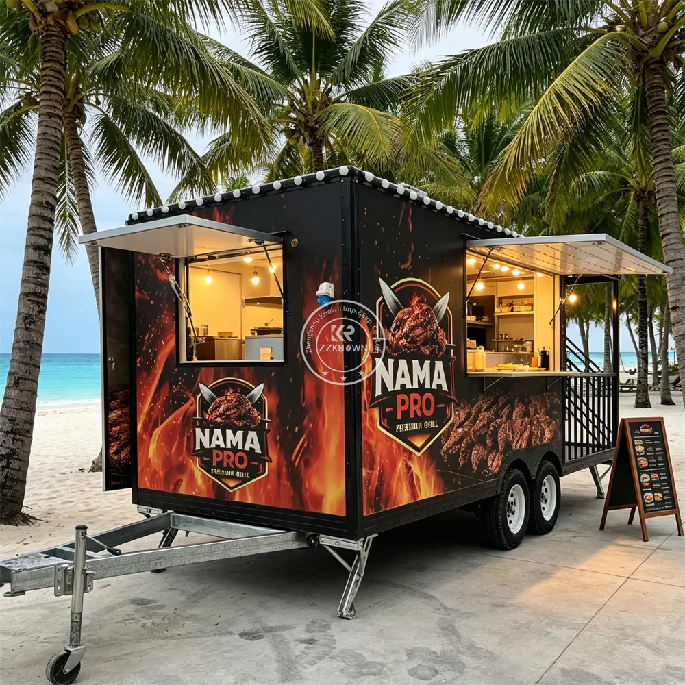 

Mobile Food Trailer Fully Equipped Custom Catering Truck Coffee Ice Cream Burger Pizza Taco Fast Food Truck for Sale