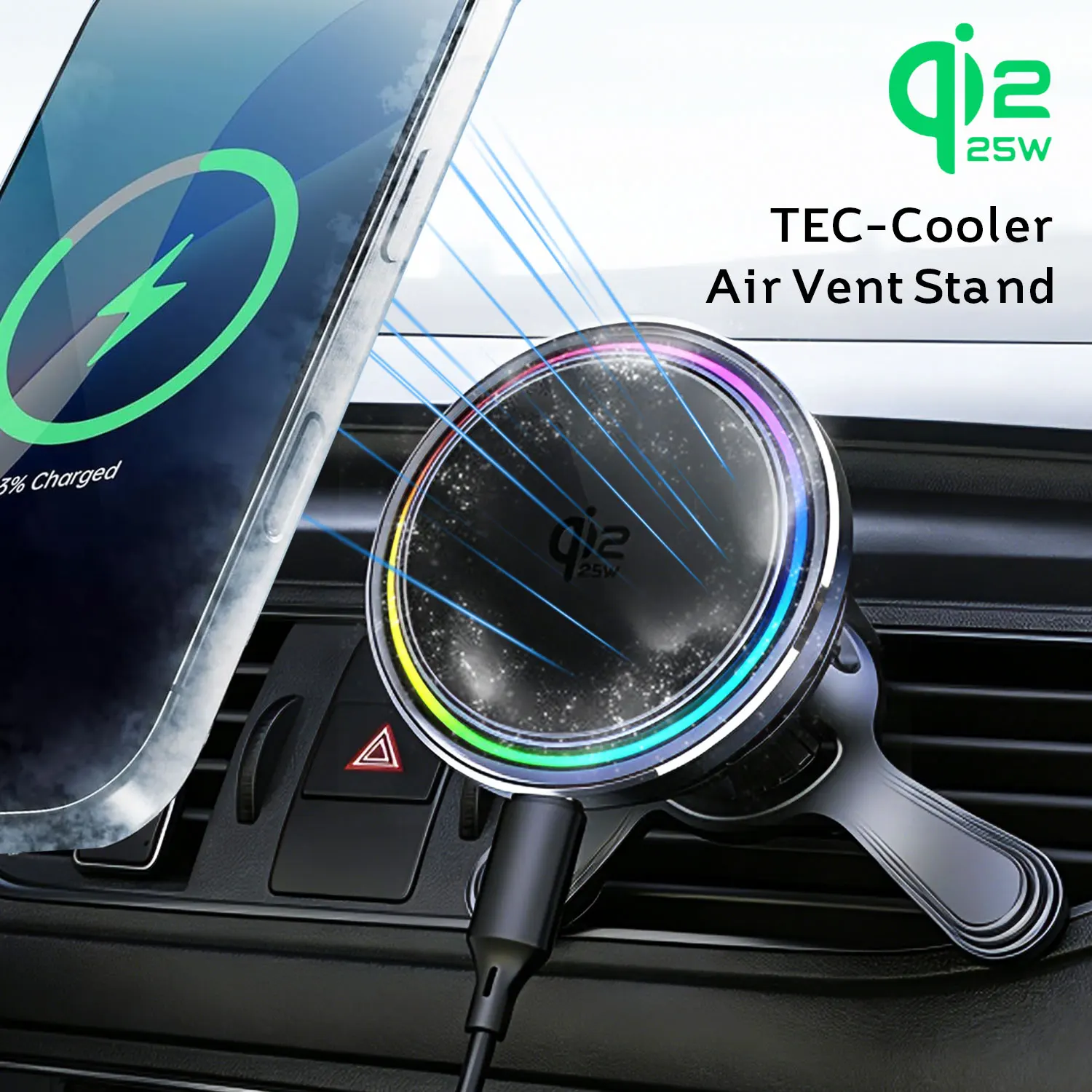 tec-cooler-qi22-25w-車載ワイヤレス充電器-マグネット式急速充電-エアベント用スマホスタンド-iphone-17-16-15-14-13-12-pro-max対応-マウント