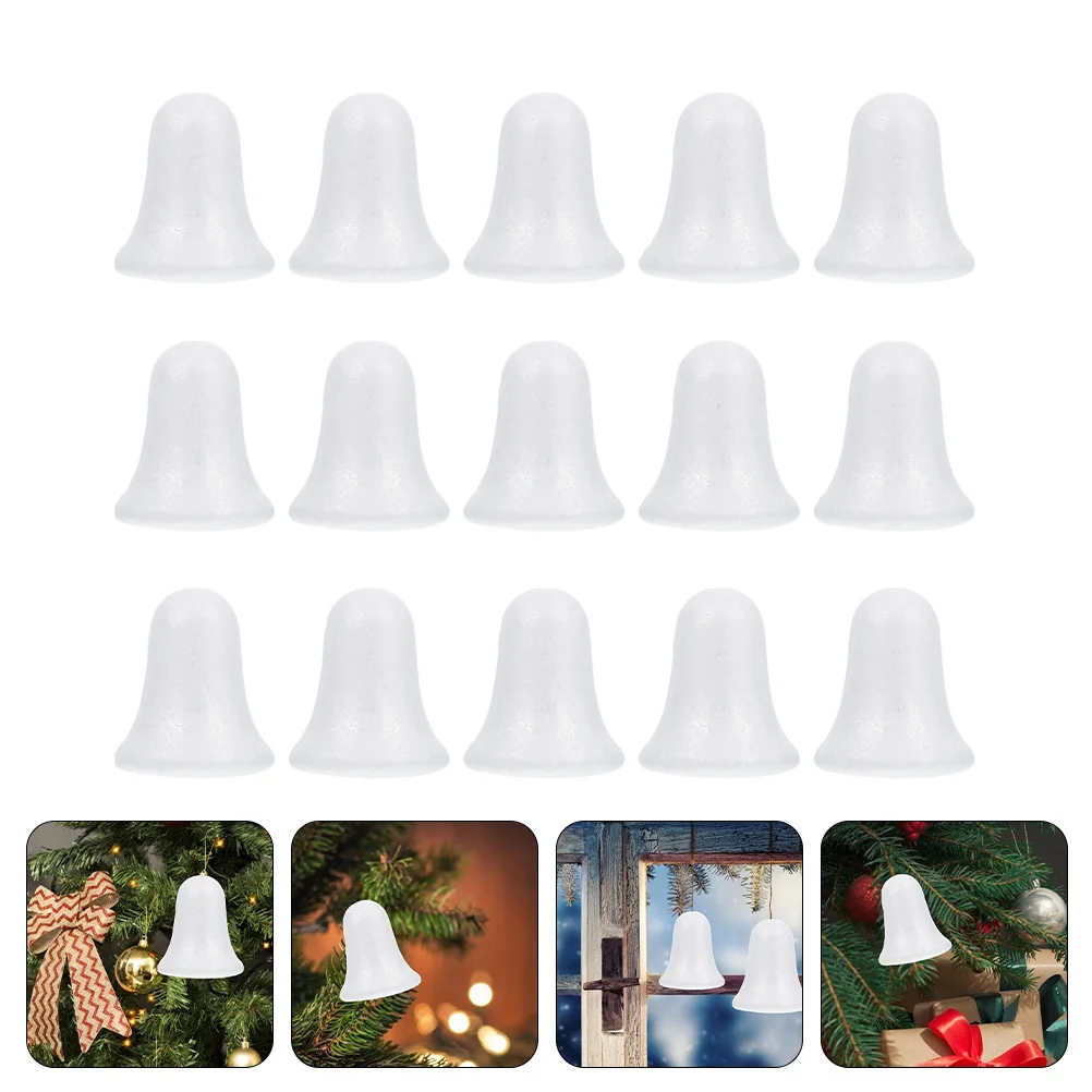 15 قطعة أجراس رغوة لتقوم بها بنفسك الحرفية عيد الميلاد أجراس معلقة لمرحلة ما قبل المدرسة رياض الأطفال لتقوم بها بنفسك لوازم الحفلات إمدادات الحفلات الرغاوي البيضاء