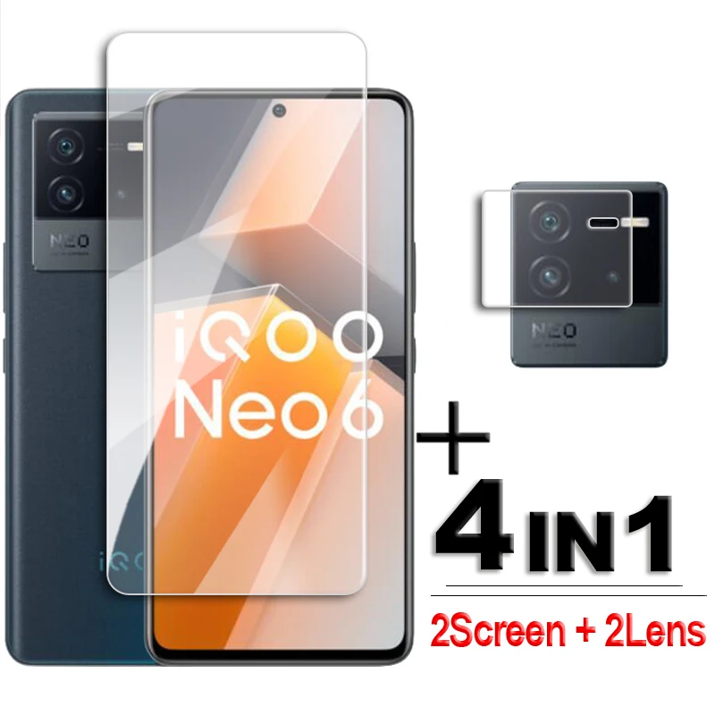 For Vivo iQOO Neo6 Glass Full Glue Clear Screen Protector For iQOO Neo6 5G Tempered Glass For iQOO Neo6 Neo 6 SE 9H Lens Flim