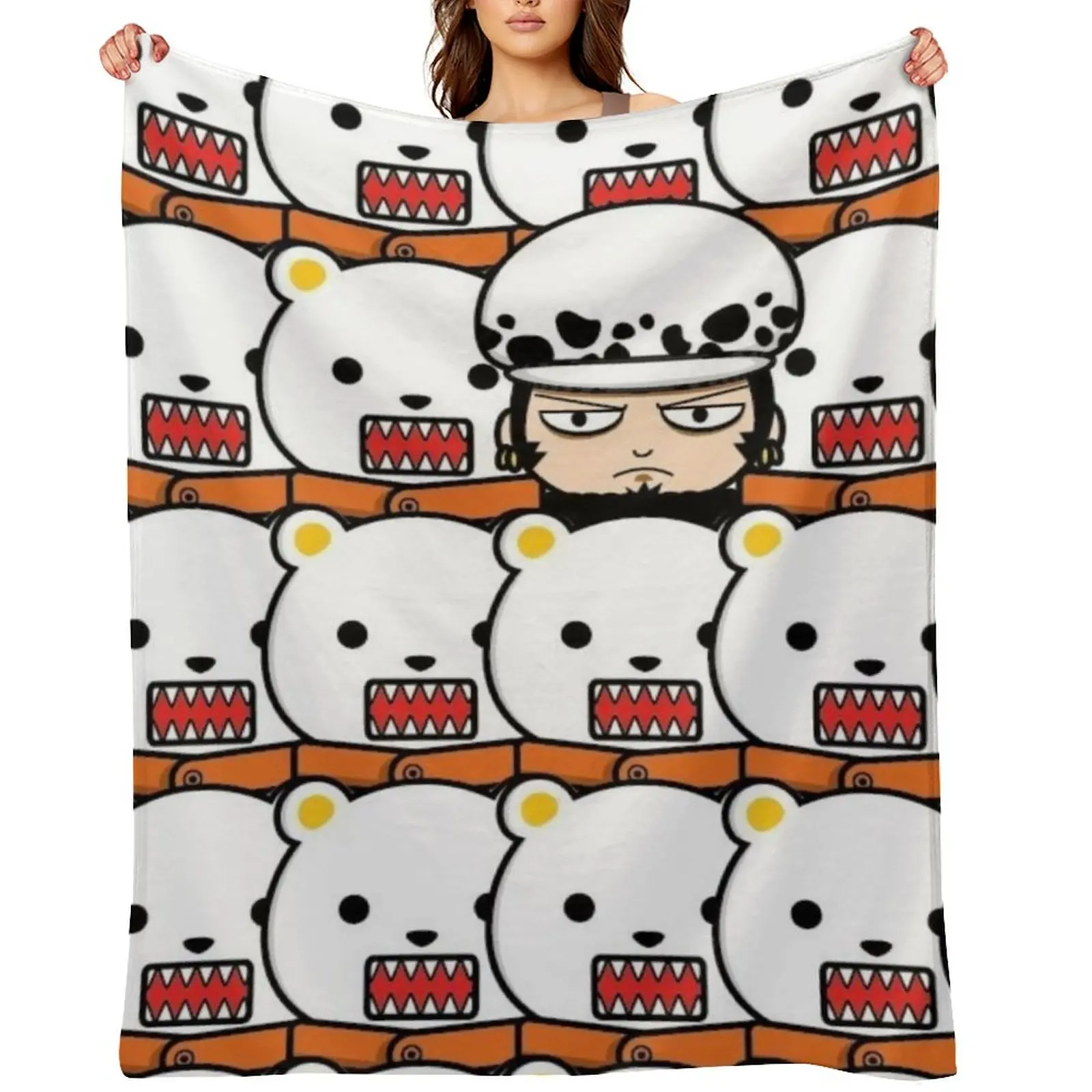 

Trafalgar Law x Bepo Throw Blanket Personalized Gift Thermal warm for winter Blankets
