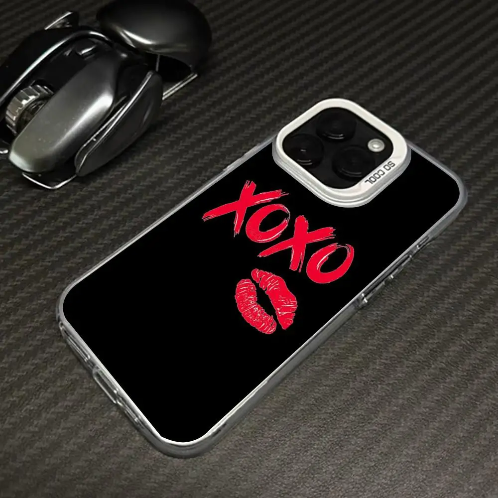 Fashion Xoxo pink girl COOL Phone Case White IMD Colorful Silver Suitable soft case for iPhone 16 15 14 13 12 11 XS Pro Max