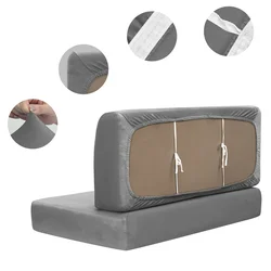 2 unids/set de funda elástica de terciopelo para sofá y banco, fundas de cojines para comedor RV, funda suave para respaldo de asiento de sofá para decoración de coche RV Camper