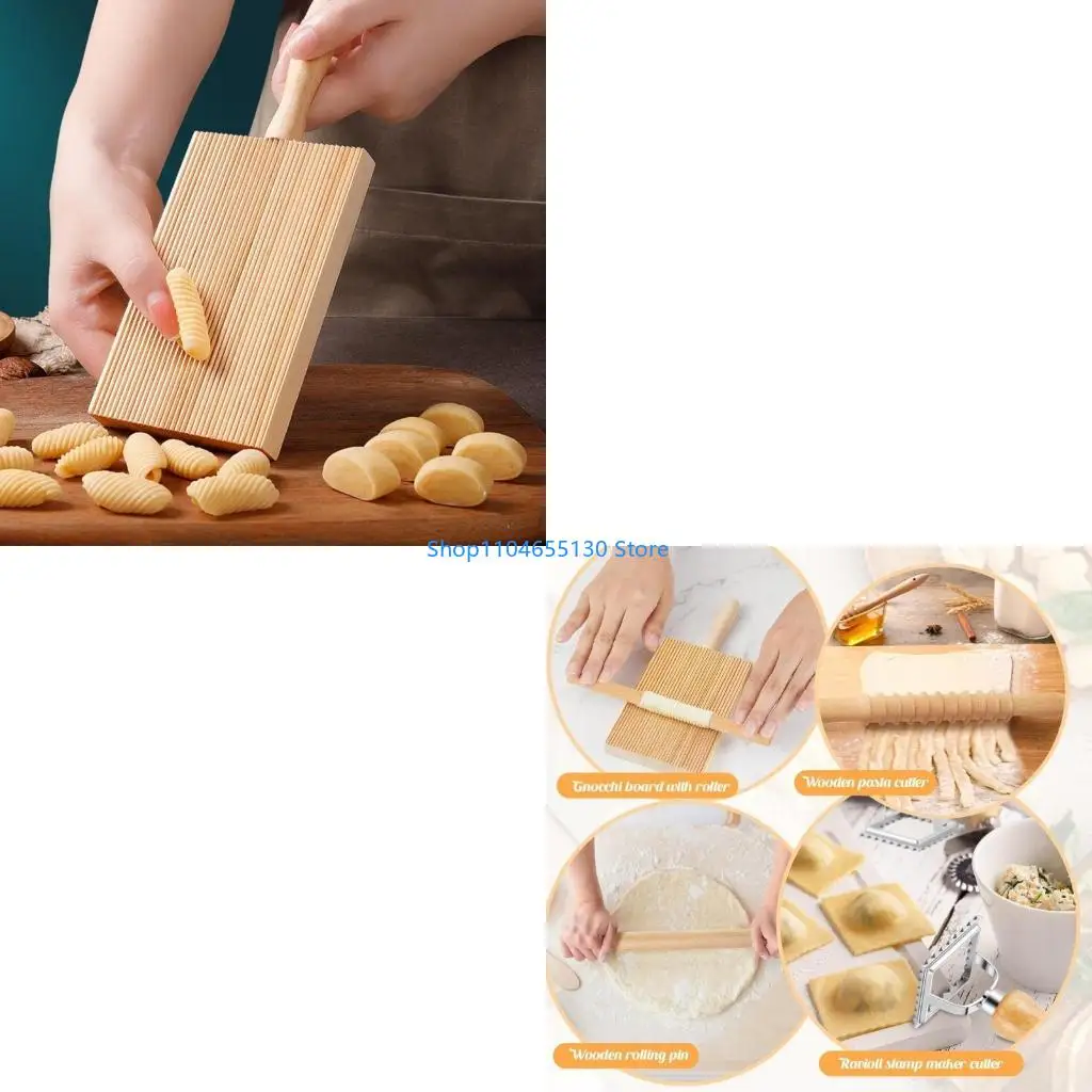 

Multifuntional Gnocchi Pastas Maker Set Gnocchi Board Baking Accessories for Professional Chefs and Home Cooks
