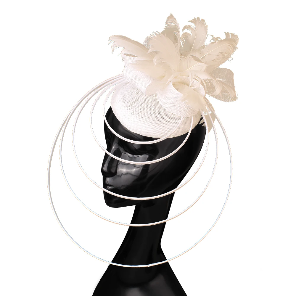 Schwarze elegante Hochzeiten Pillbox Cap Femme Mariage Chapeau schönen Fascinator Hut für mit Blume Luxus Party Derby Hut