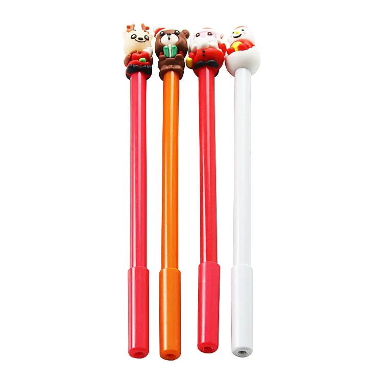 

50PCS Christmas neutral pen creative student prize gift Christmas gas supplies office stationery water-based signature pen whole