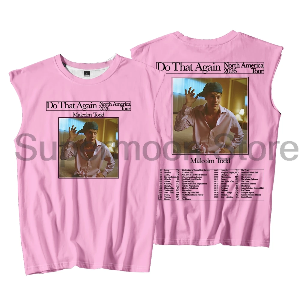 Malcolm Todd Do That Again North America 2026 Tour Tank Tops Unisex Sleeveless Vest Women Men Outdoor Streetwear Tops