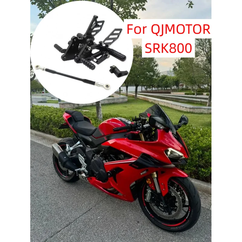 Footpeg Pedals Rearsets Footrest CNC Adjustable Rearset For QJMOTOR SRK800 SRK600RS SRK 600RS 800