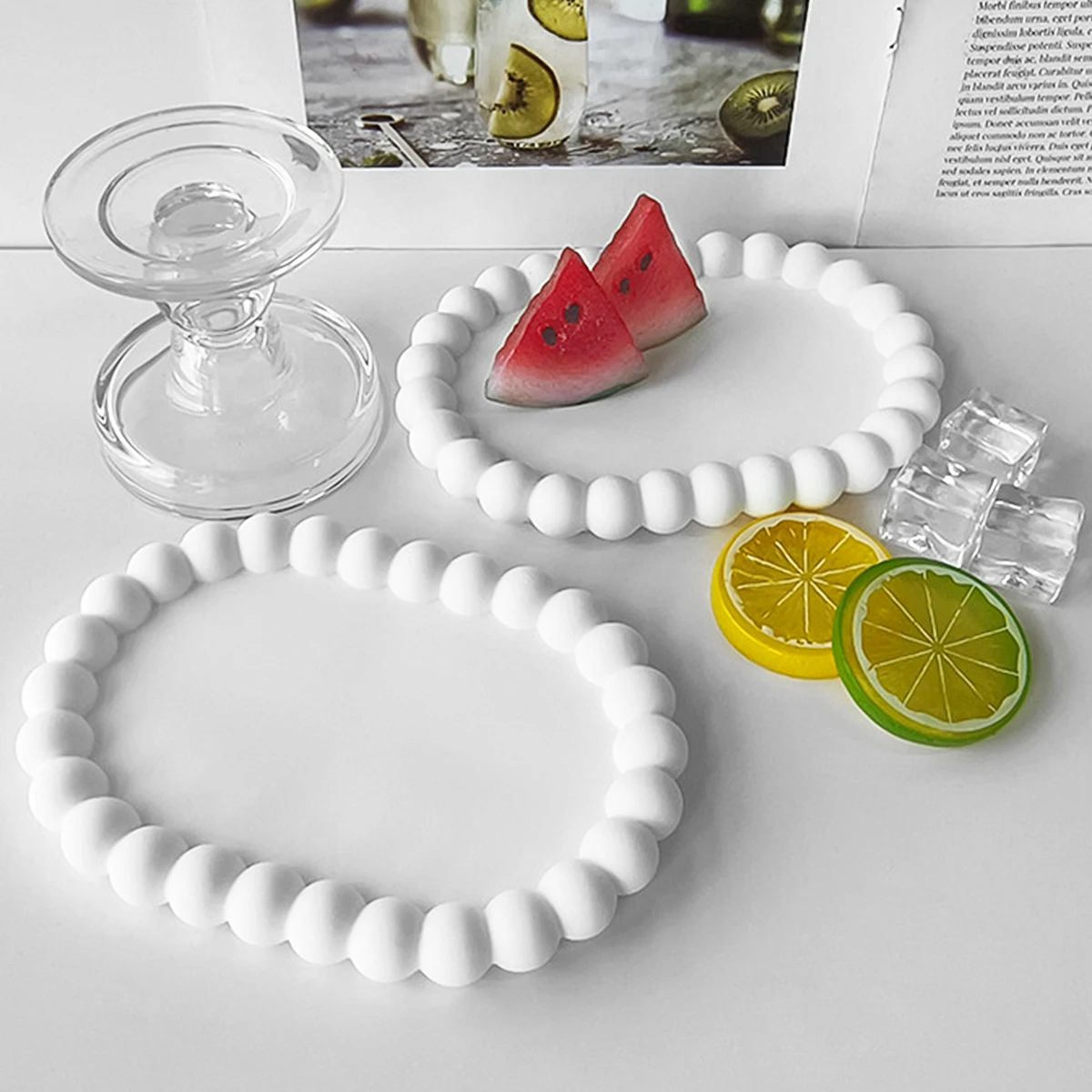 فقاعة صينية قالب من السيليكون لتقوم بها بنفسك اليدوية كوستر مجوهرات تخزين لوحة صينية للفاكهة صب الجص راتنجات الايبوكسي قالب الحرفية المنزل ديكو #2