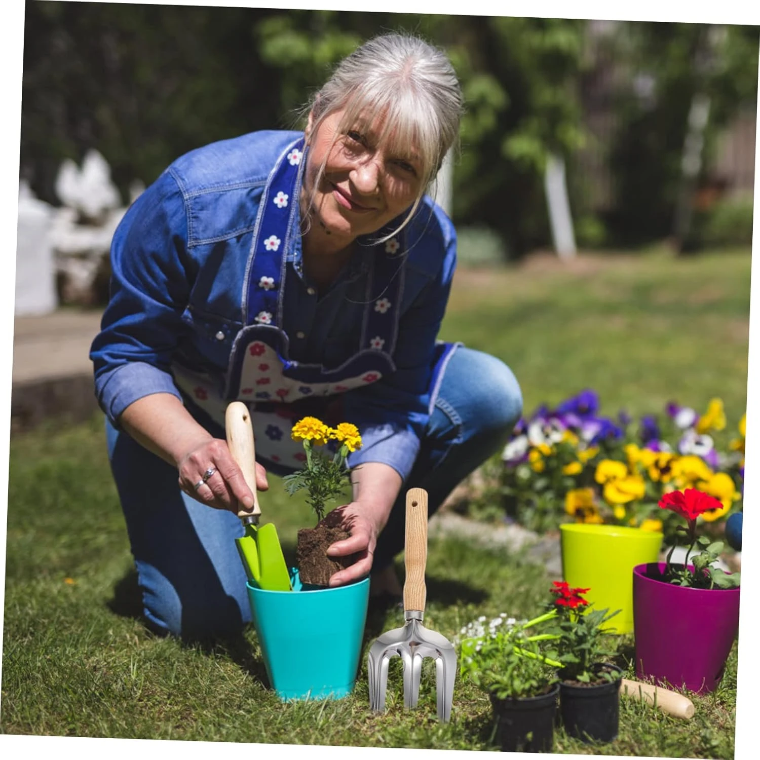 

5Pcs Kids Gardening Tools Set - Shovel, Trowel, Rake, Spade - Safe Hand Planting Toys Tube bender Hand tools Mini pipe bender