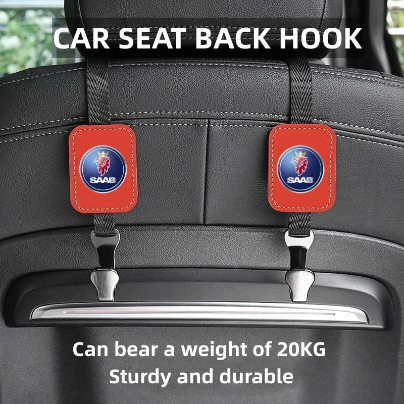 

Quality Premium Suede Rear Seat Hook 20KG Large Load-Bearing Alloy Hook Hanger For SAAB 9-3 9-5 93 9-7 600 99 9-X 97X Turbo X Mo