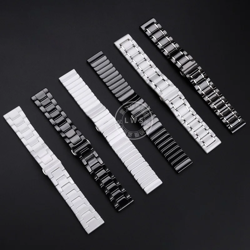 Para mujer hombre pulsera de cerámica de liberación rápida correa de reloj 12 14 15 16 17 18 19 20 21 22mm correa de reloj de pulsera de moda