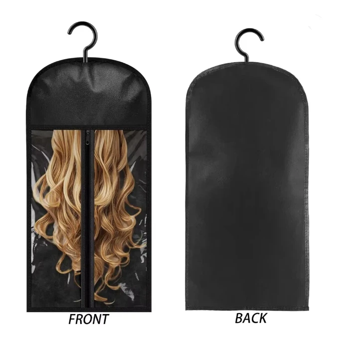1Set/2sets Wig Storage Bag With Hanger Hair Bags With Plastic Hanger For Virgin Hair Wig Organizer Hangers For Multiple Wigs
