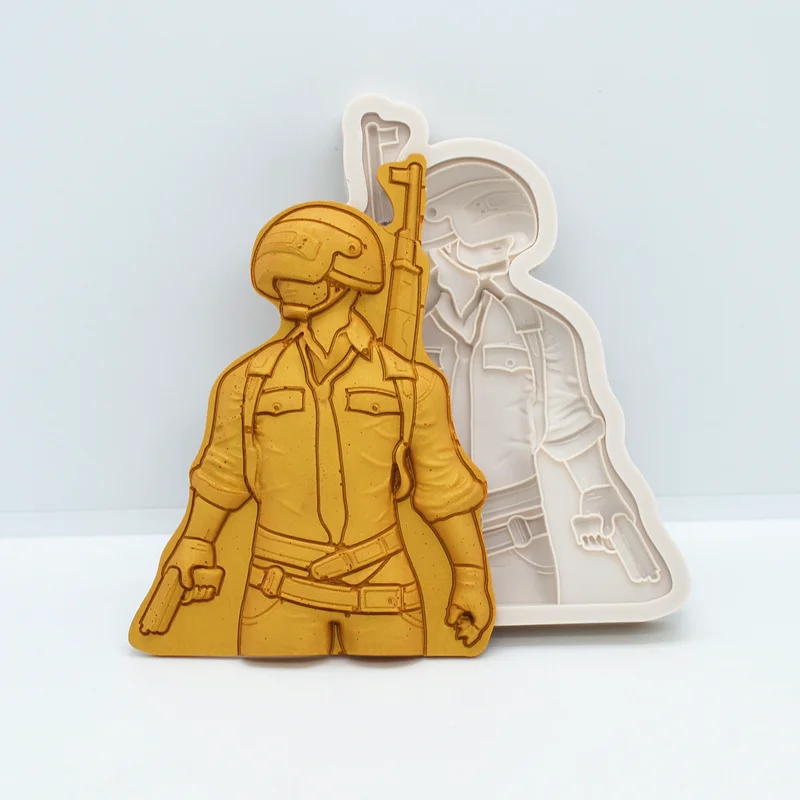 Silicone Mold War Soldier Kitchen Resin Baking Tools For DIY Pastry Cake Hat Fondant Moulds Dessert Chocolate Lace Decoration