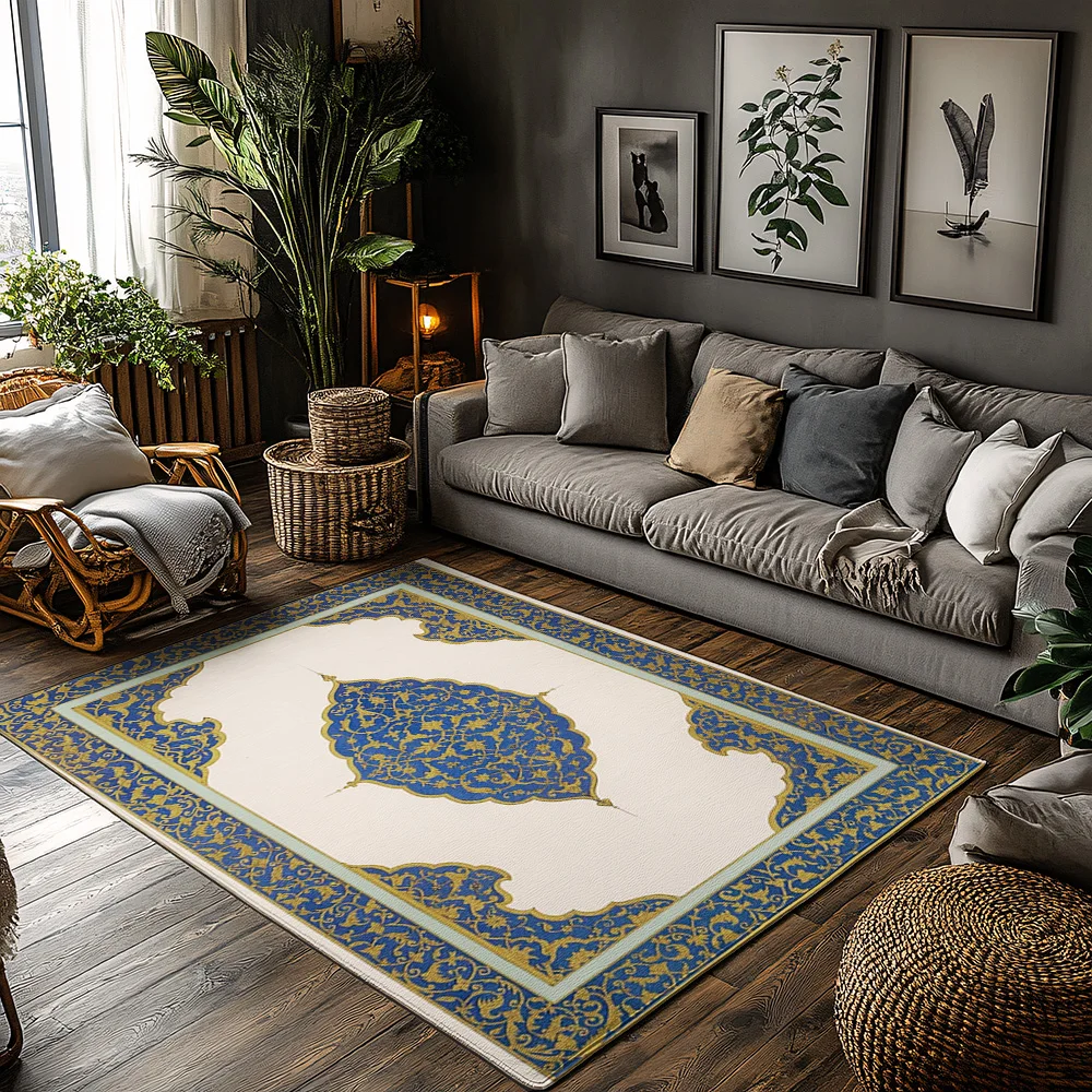 

Elegant Persian Rug Design Doormat Indoor Outdoor Entryway Floor Mat Home Decor Area Rug Vintage Patterned Floor Covering Non Sl