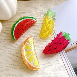 Summer Fruit Acrylic Claw Clip Hairpin Watermelon Pineapple Hair Clip For Women Girls Colorful Cute Crab Hair Clip Hair Accessor