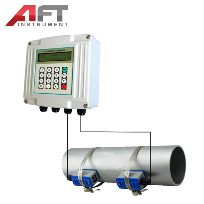 2025 Wall-mounted Ultrasonic Flowmeter Btu Meter Split Type Externally Attached Plug-in Ultrasonic Flow Meter