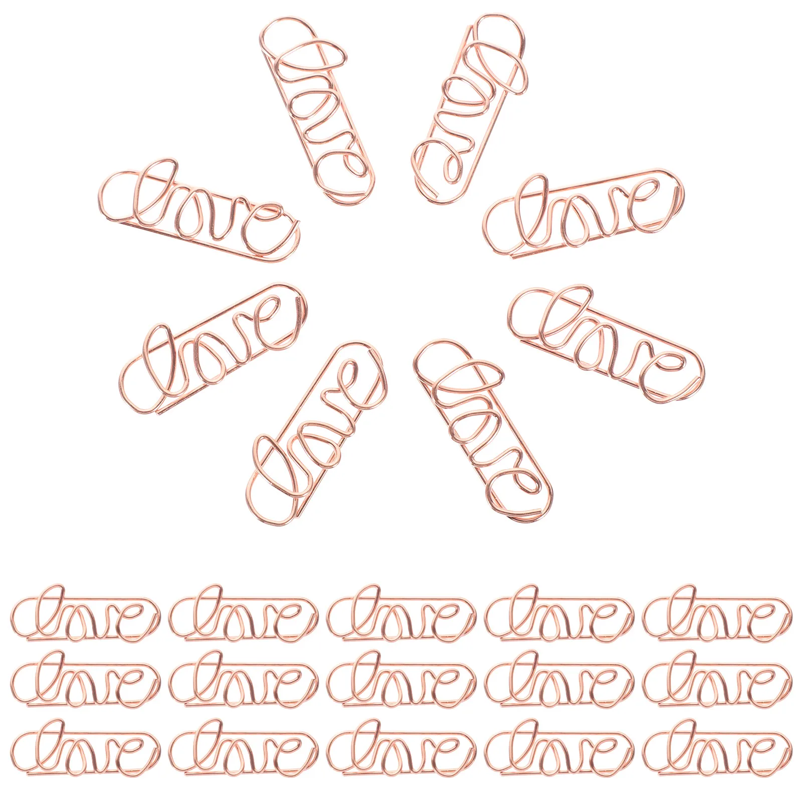 50 Pcs Metal Paper Clip Colorful Clips Small Office for Mini Paperclips Iron Novelty