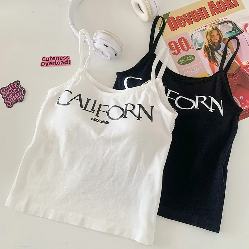 Defend Scream Brass Knuckles Print Women Cami Tank Top Gothic Y2K Sleeveless Slim Summer Punk Style Camisole