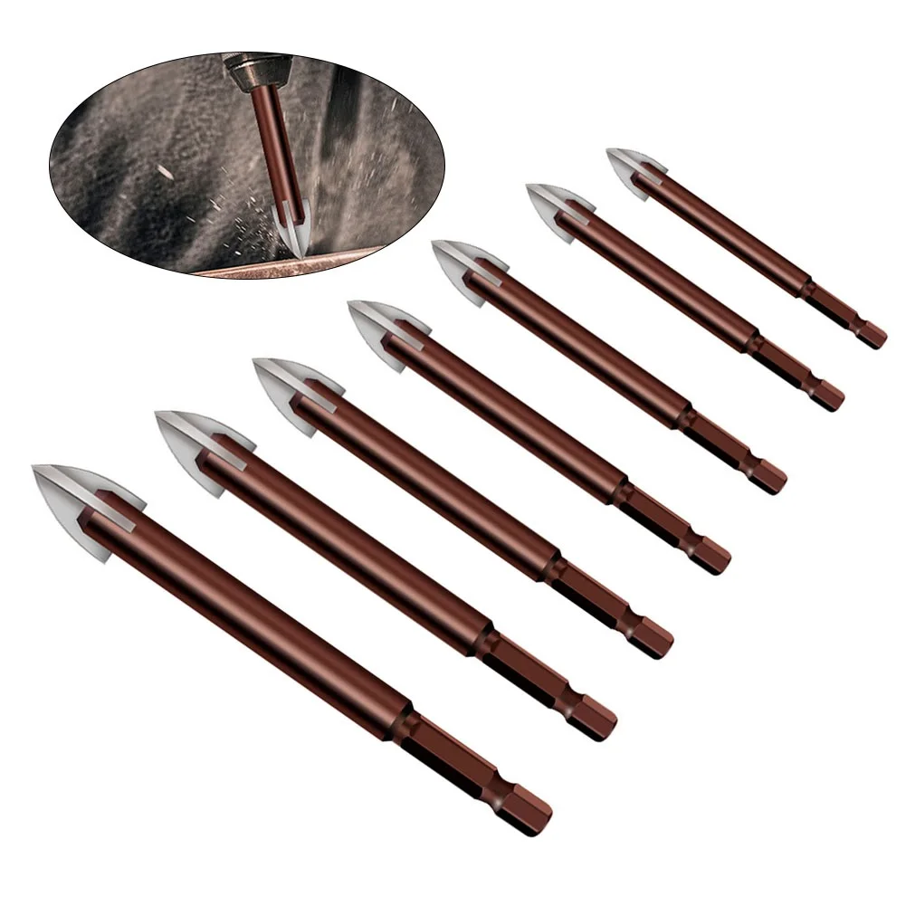 Cross Hex Tile Bits Glass Concrete Hole Opener Triangle Drill 3/4/5/6/8/10/12mm For Playing Porcelain Bricks Mixing Mud Drilling