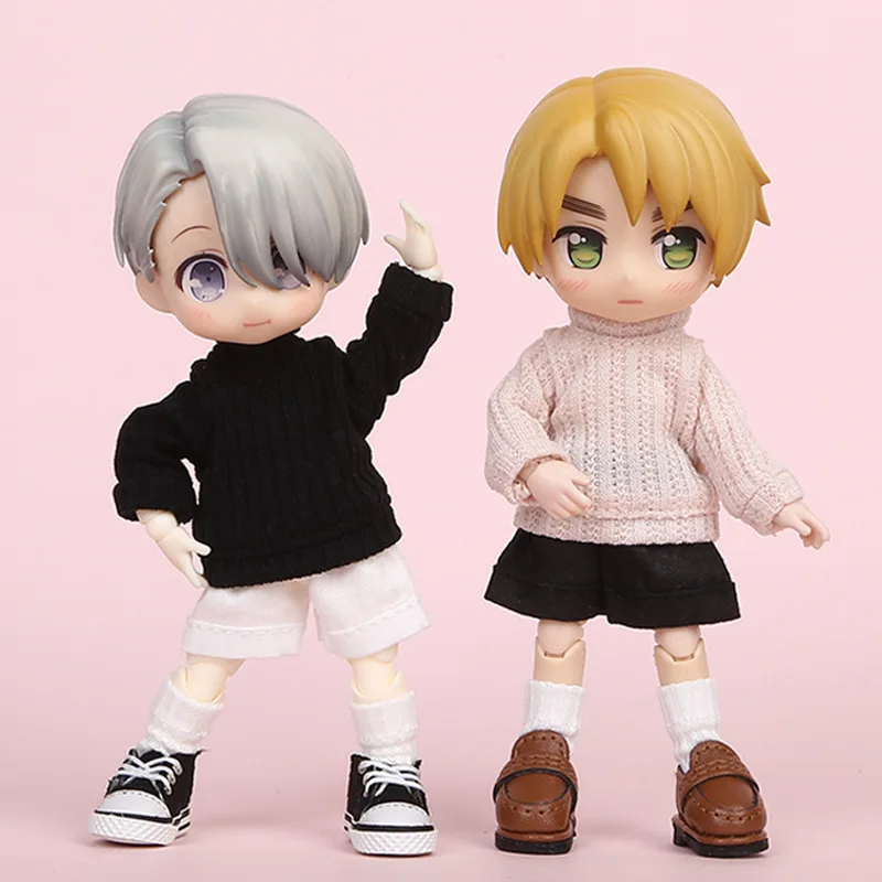 Ob11 Dolls Autumn and Winter Sweaters Casual Jeans Shorts Trousers for Penny, YMY, GSC,Mollys,Obitsu 11,1/12 Bjd Doll Clothes