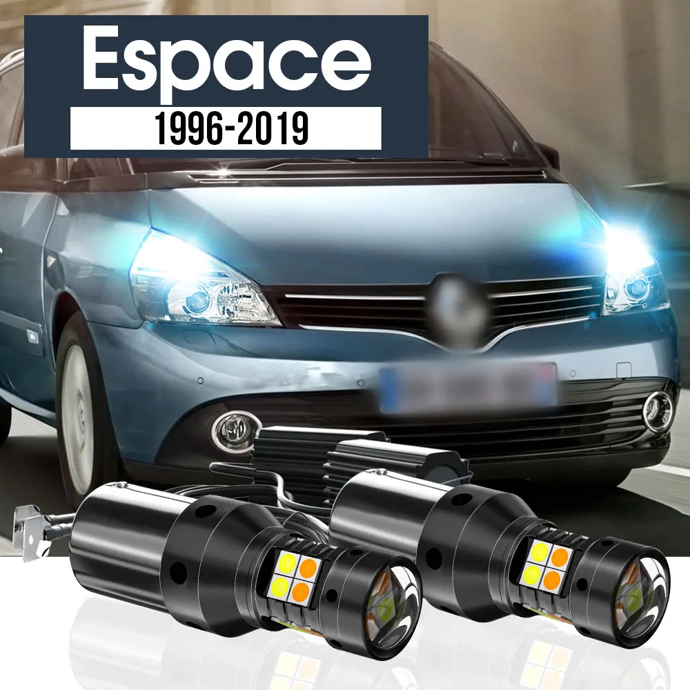 

2pcs LED Dual Mode Turn Signal+Daytime Running Light Blub DRL Canbus Accessories For Renault Espace 3 4 5 1996-2019 2002 2015