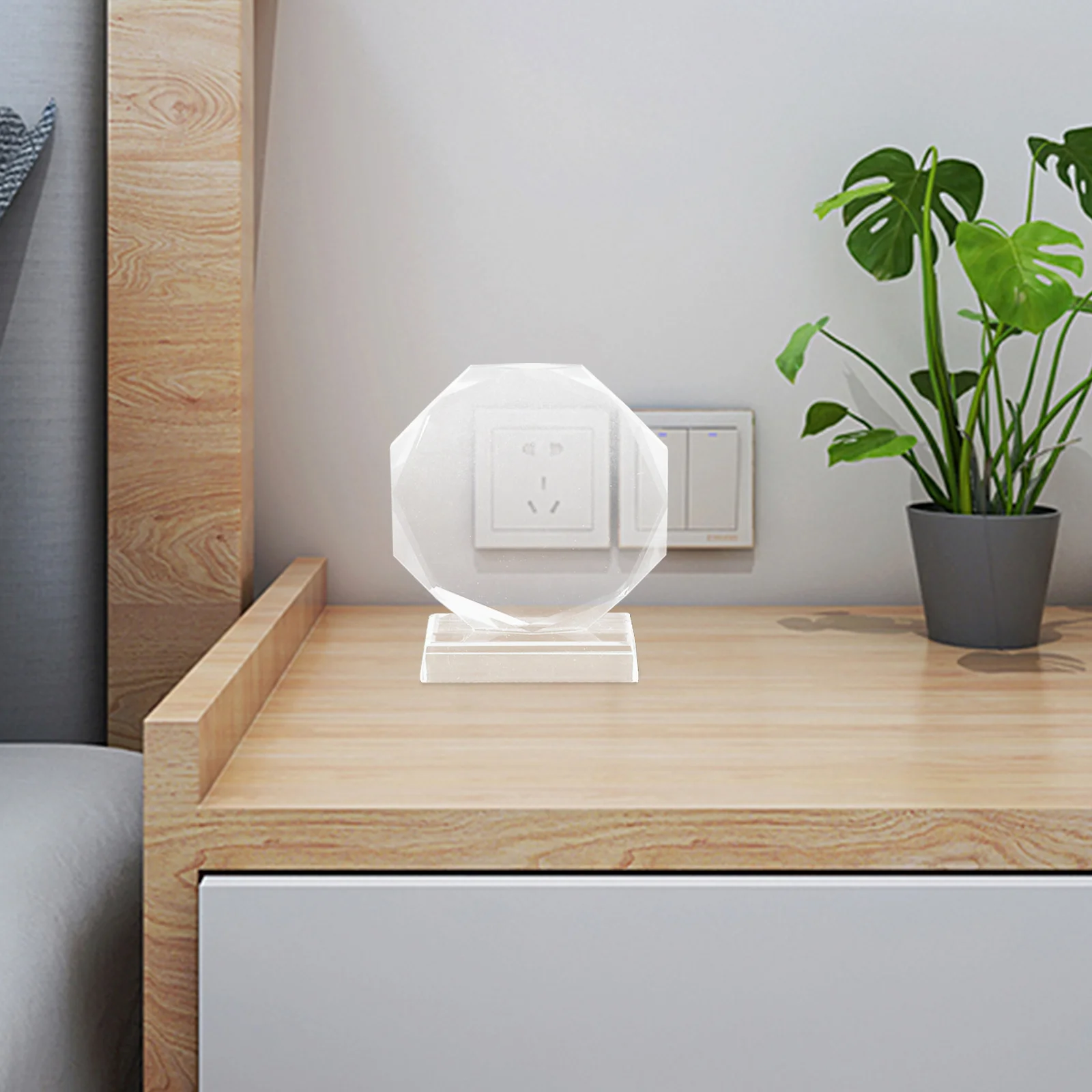 Trofeo di cristallo Premio trasparente Premio decorativo delicato Desktop Design creativo Forma semplice Eccellente esperienza di utilizzo