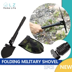 1pcs Foldable Camping Shovel Outdoor Survival Engineer Shovel Portable Multifunction Military Tactical Shovel Gardening Tools