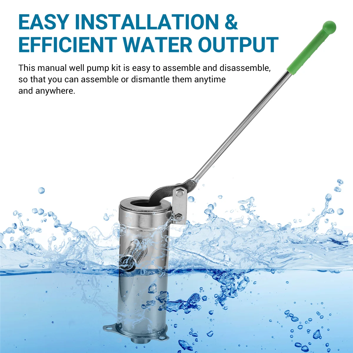 

【Home-Tools!】Manual Well Pump Hand Well Pump,Stainless Deep Well Hand Pump,Pitcher Pump for Well Water Suction Pump Groundwate