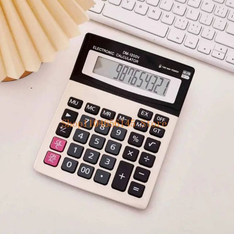 652F Portable 12 Digit Calculator with Comprehensive Functions for Home and Classroom