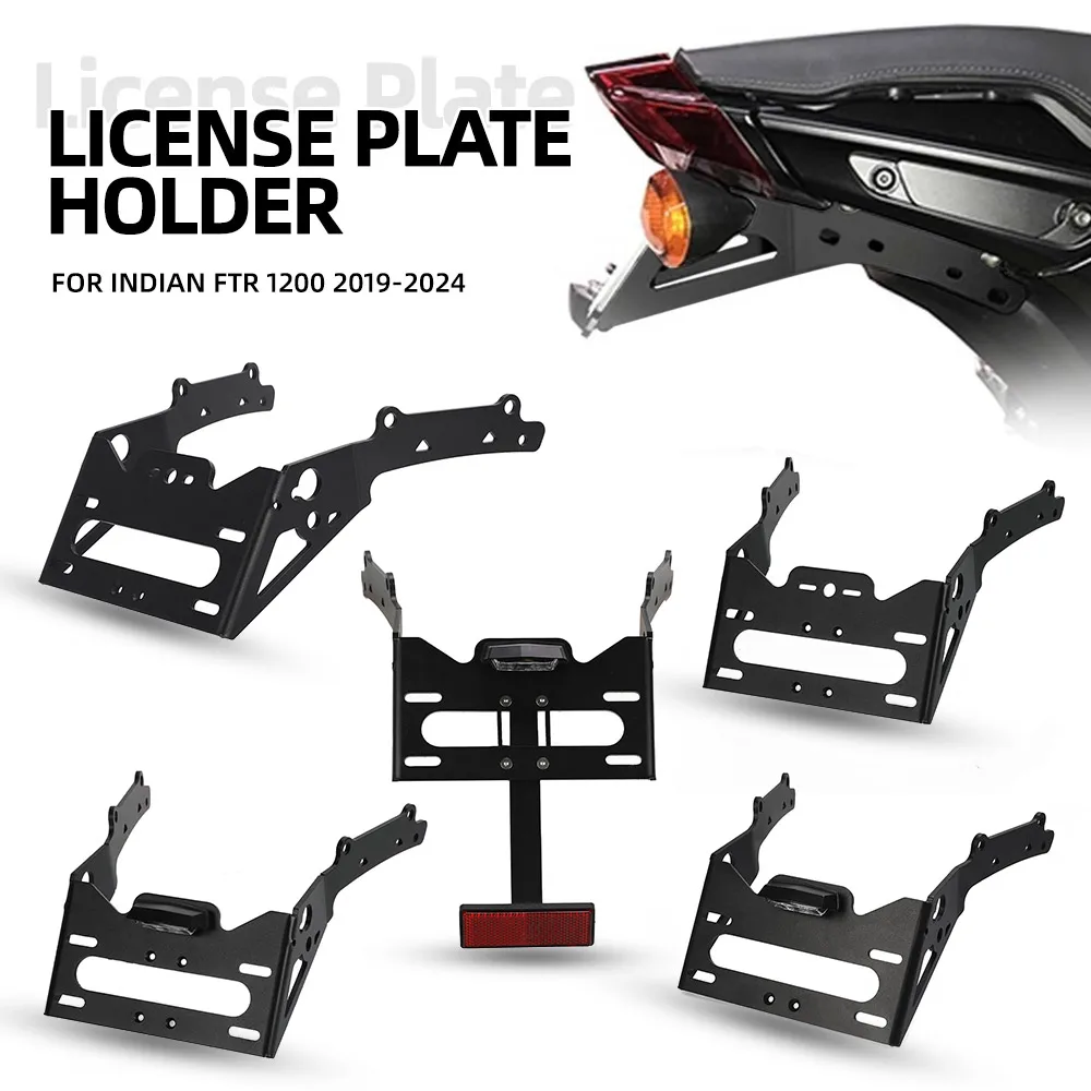 For Indian FTR 1200 2019-2024 Motorcycle Rear Tail Tidy License Plate Holder Fender Eliminator Kit LED light FTR1200 Rally/S