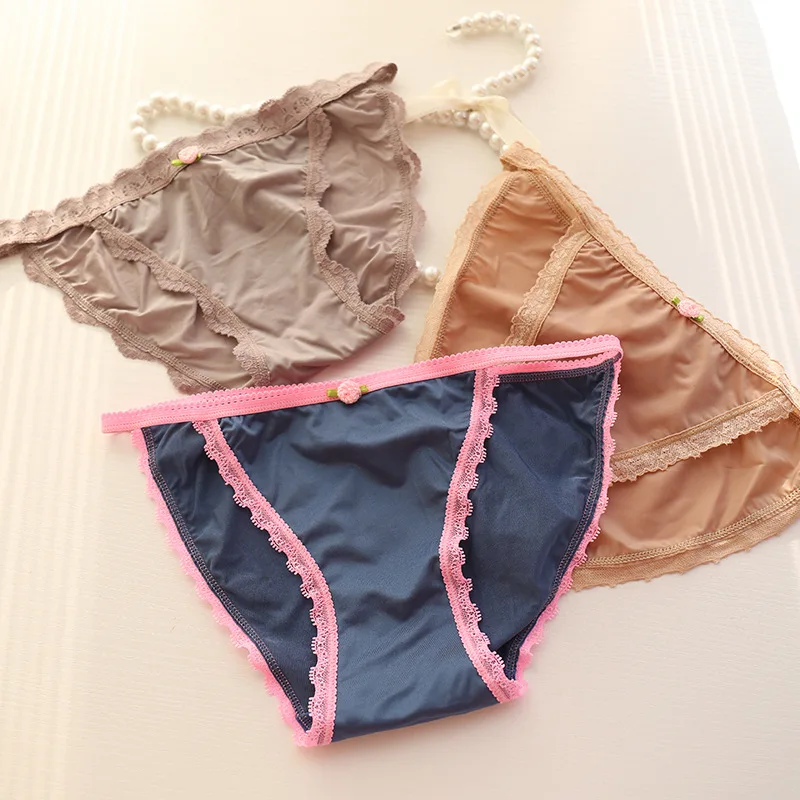 New Girls Underwear 6PC/Lot Lace Nylon Low Waist Briefs Young Girl Panties Teenagers Wholesales Students Summer Hot Sales