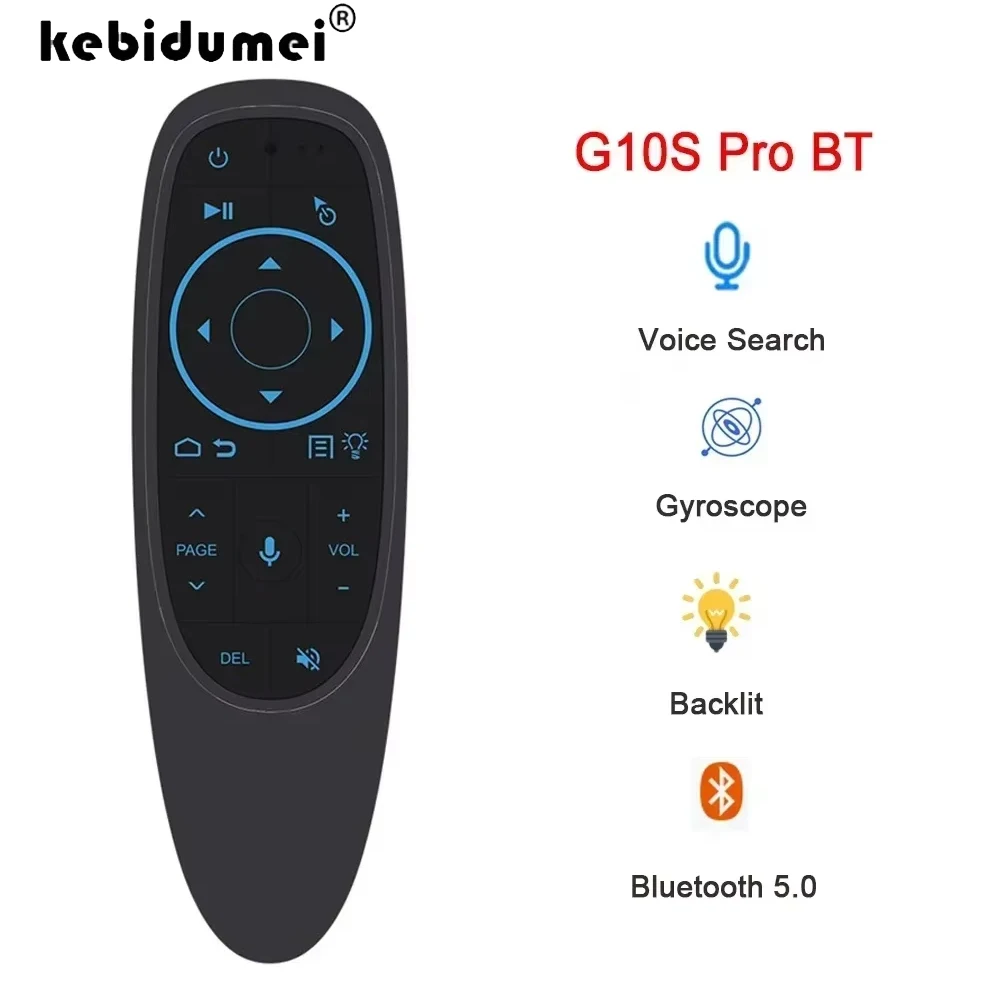 G10S PRO BT Voice Remote Control 2.4G With BT5.0 Wireless Air Mouse Gyroscope Smart Remote Backlit For Android TV Box