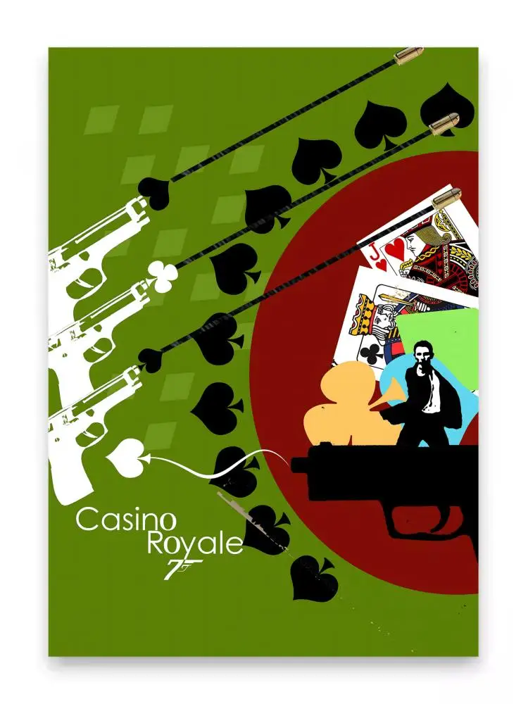 Casino Royale 2006 film schilderij kalligrafie canvas poster kunst aan de muur esthetische woondecoratie voor woonkamer - afbeelding 2