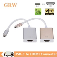 Type C to HDMI-compatible Cable USB C to HDMI Converter HD 4K Type C to HDMI Cable Adapter for MacBook Chromebook Samsung Xiaomi