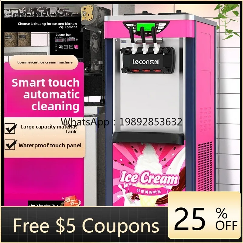 

P3-18 Ice Cream Machine Commercial Ice Cream Machine Vertical Automatic Crispy Sundae Soft Desktop Ice Cream Machine