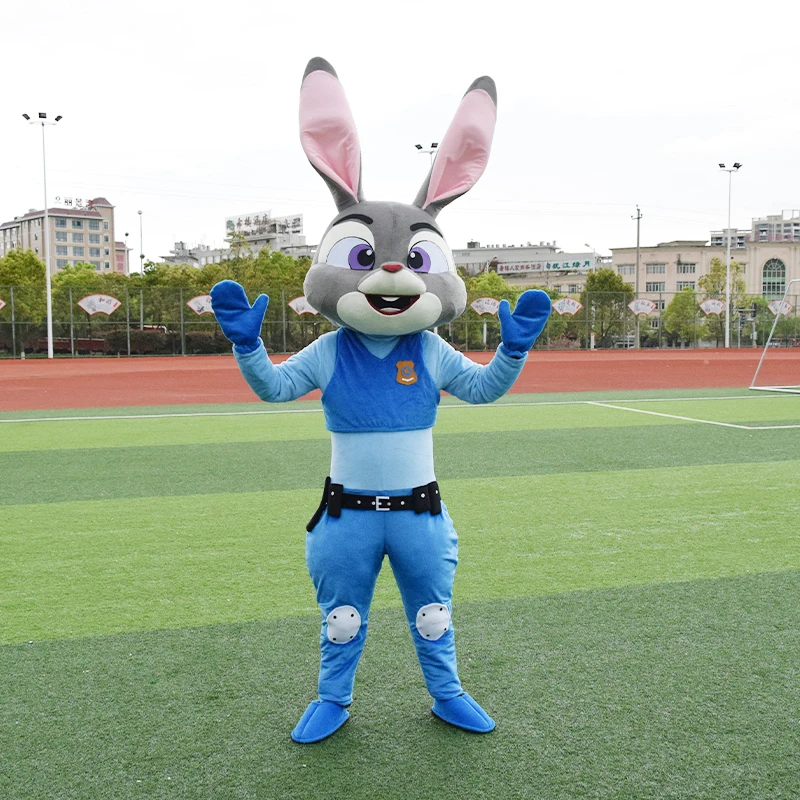 Zootopia أرنب جودي الثعلب نيك الكسل شخصية كرتونية زي التميمة فستان بتصميم حالم حفلة تأثيري الحيوان ميكي ماوس ديزني الكبار